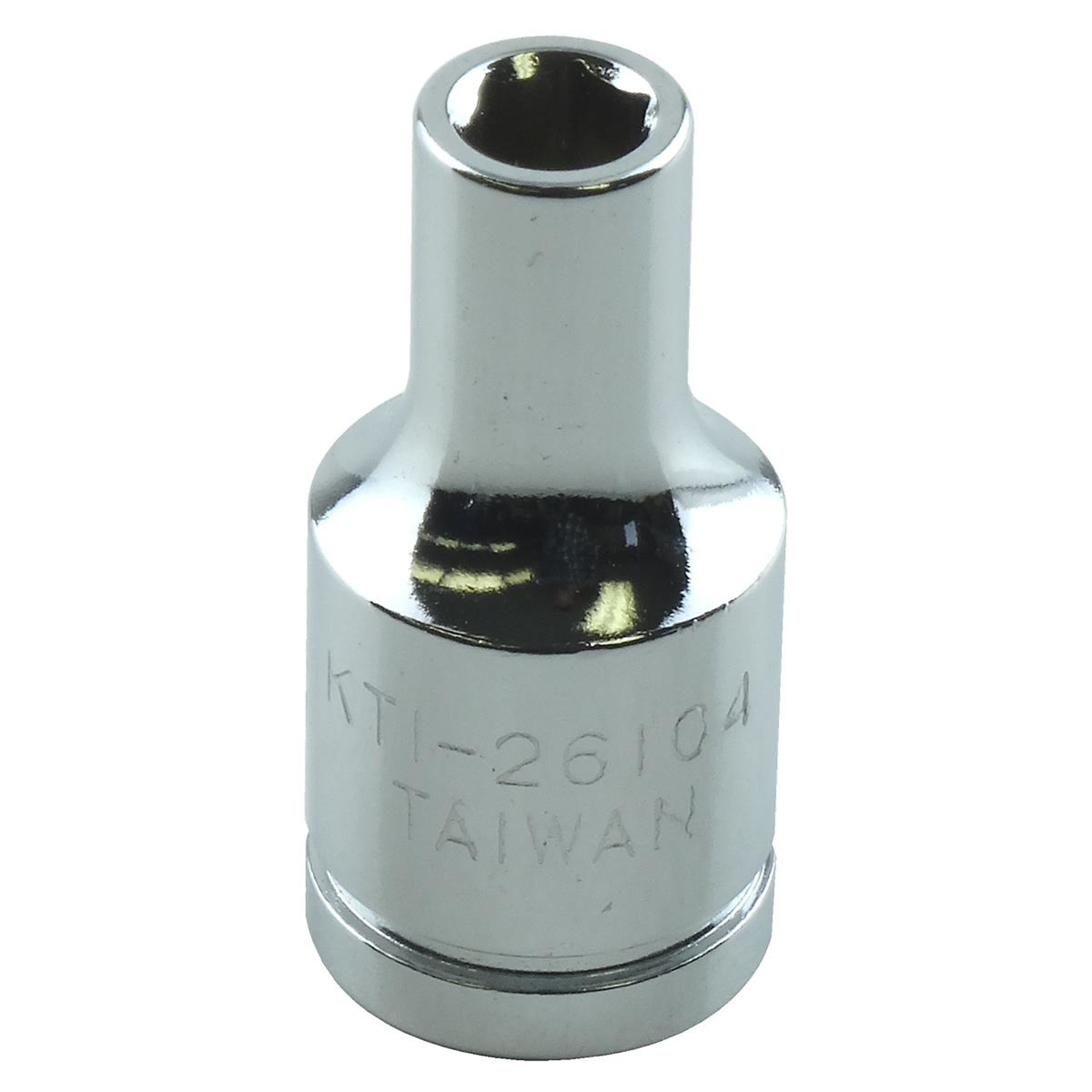 K Tool International 4mm 6-Point Socket — 1/4in. Drive, Chrome Vanadium Steel, Model# KTI26104